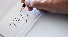 "tax" banner