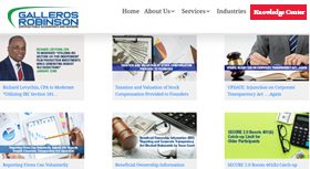 Screenshot of the Galleros Robinson Knowledge Center webpage layout.