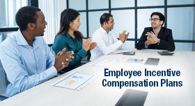 four people in an office